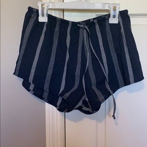 Navy blue and white shorts